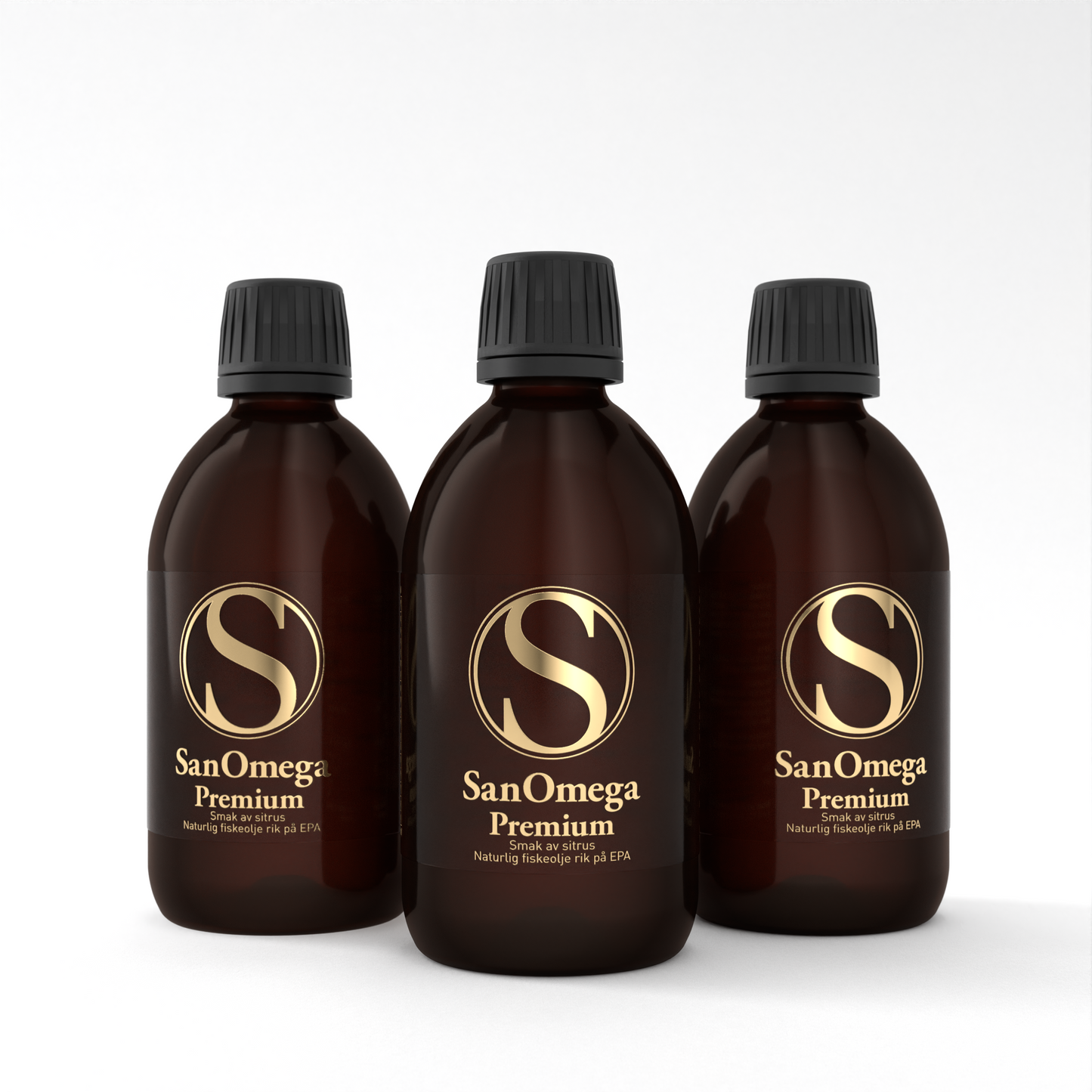 SanOmega premium - Natural Liquid Fish Oil x 3 bottles